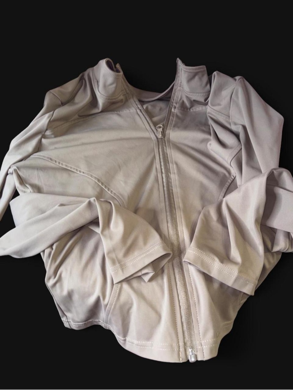 Fashion Nova Light Taupe Zip-Front Utility Jacket
